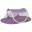 babycamp02 - Purple/Pink Floral Brocade - 'I Frogee' Foldable Baby Tent