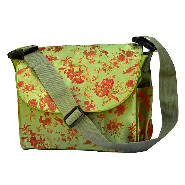 Multi Function Diaper Bag / Backpack - Green/Red
