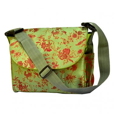 Multi Function Diaper Bag / Backpack - Green/Red