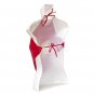 Red Silk Chinese Halter Tops (DU DOU) With Large Butterfly Print