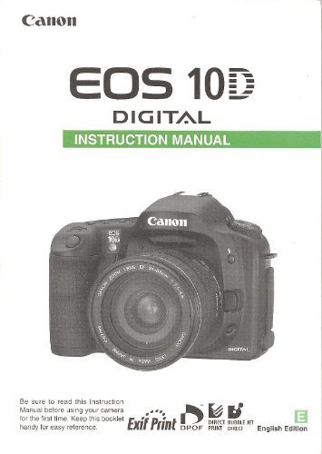 Canon EOS 10D Digital Original Instruction Manual (English)