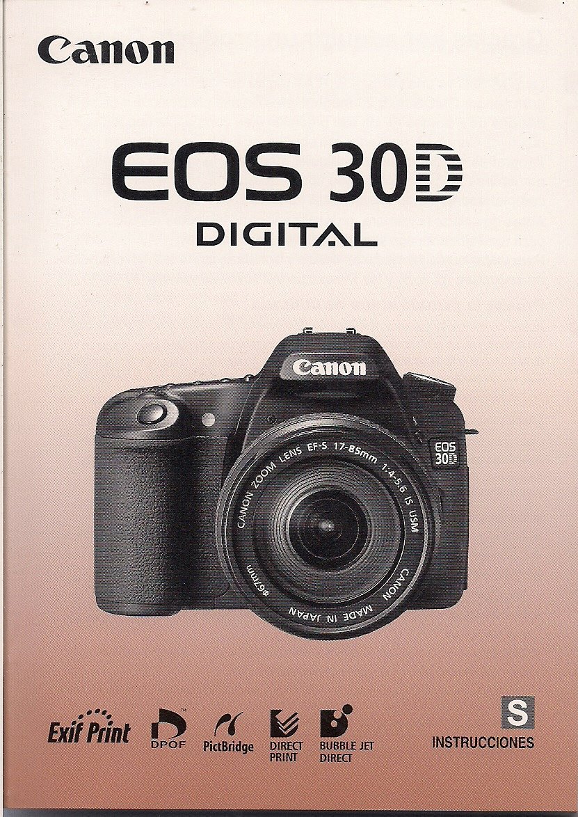 Canon EOS 30D Digital Original Instruction Manual (Spanish)