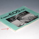 Canon EOS 700 Film Camera Original Instruction Manual