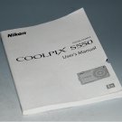 Nikon Coolpix S550 Digital Camera Original User's Manual (English)