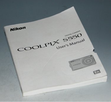 Nikon Coolpix S550 Digital Camera Original User's Manual (English)