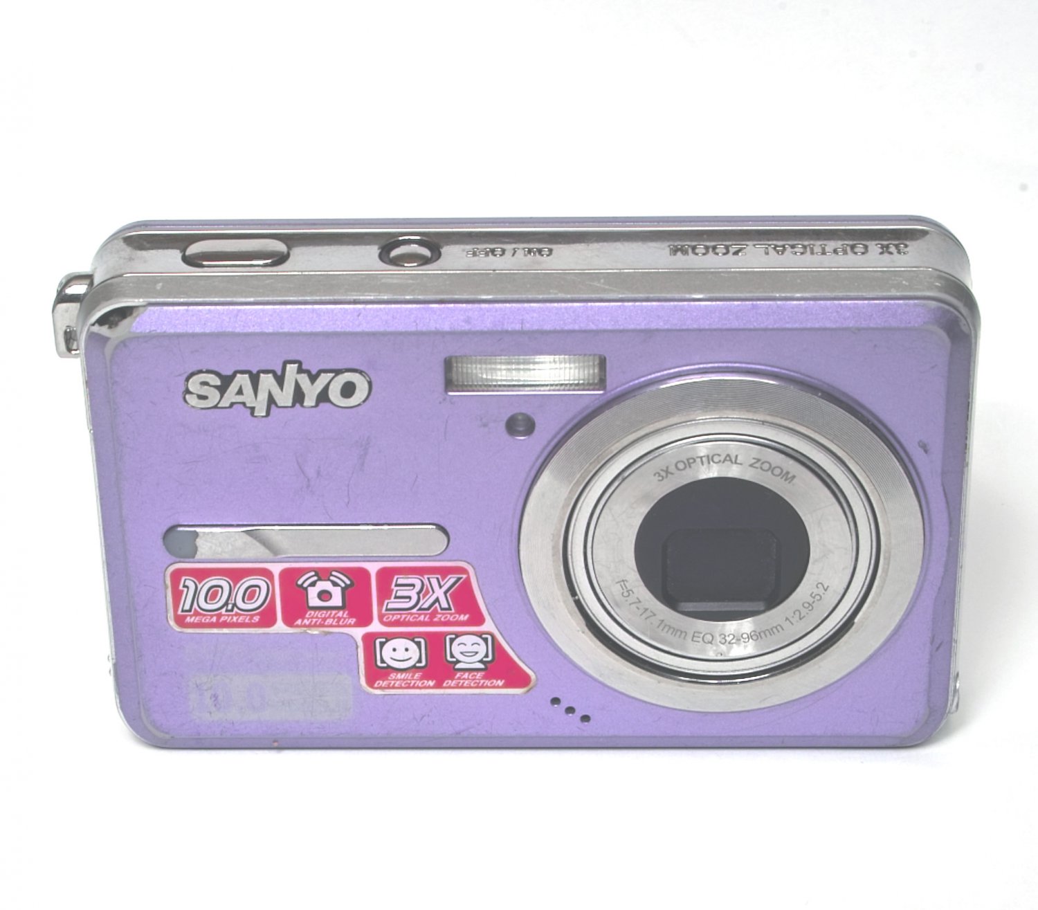 Sanyo VPC E1075 10.0MP Digital Camera Purple 4773