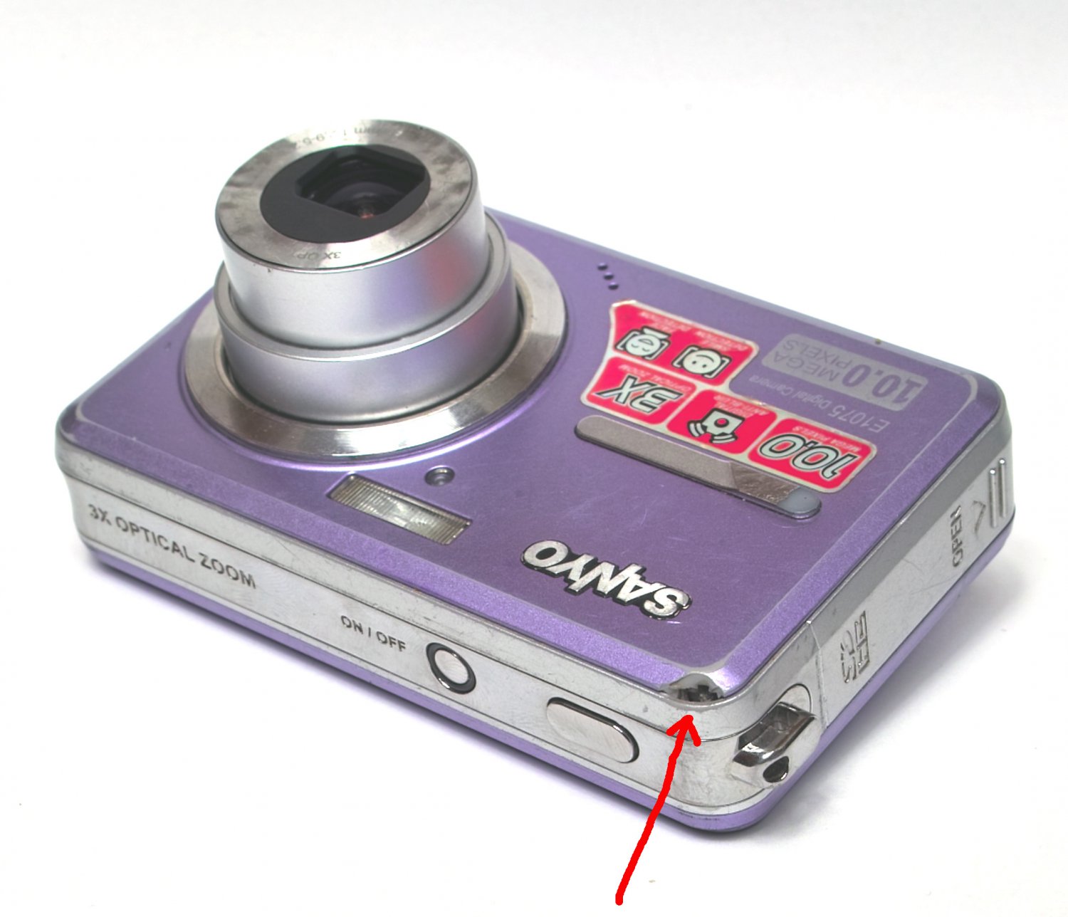 Sanyo VPC E1075 10.0MP Digital Camera Purple 4773