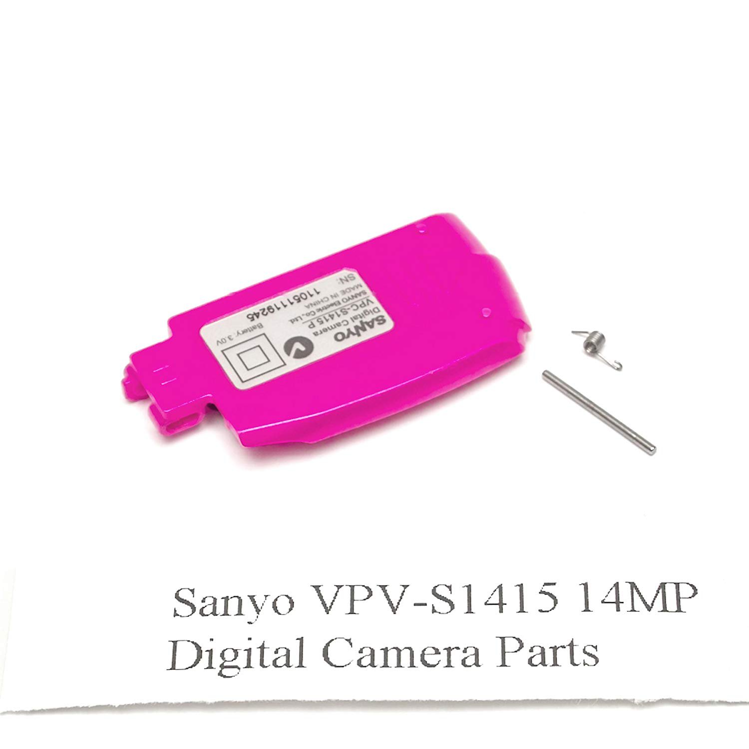 Genuine Sanyo VPC-S1415 Battery Door Cover (Pink) - Repair Parts