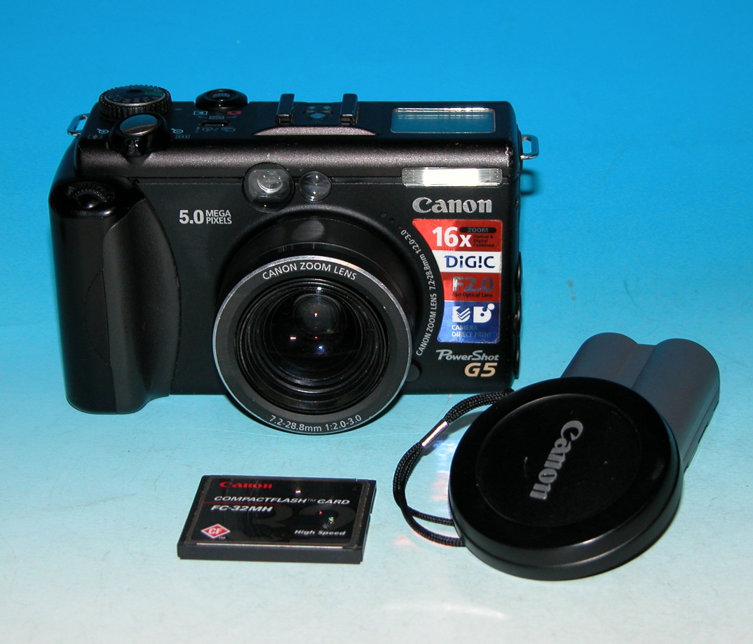 Canon PowerShot G5 5.0MP Digital Camera - Black #1343