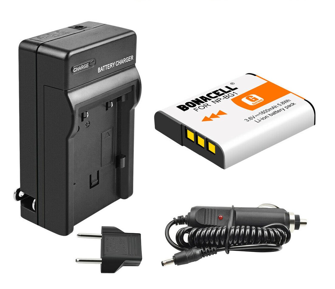 Replacement NP-BG1 Battery + Charger For Sony Cyber-shot Digital Cameras