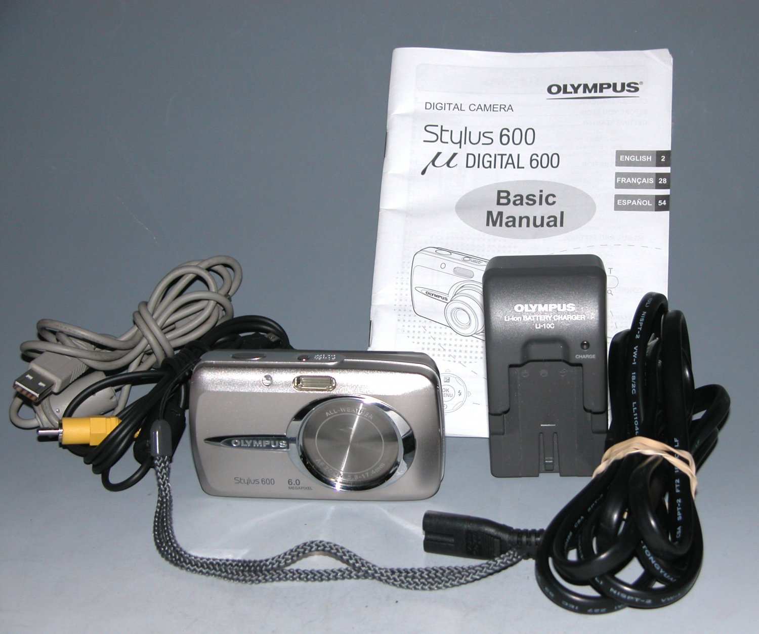 Olympus Stylus 600 Digital 6.0MP Digital Camera - Silver #6456