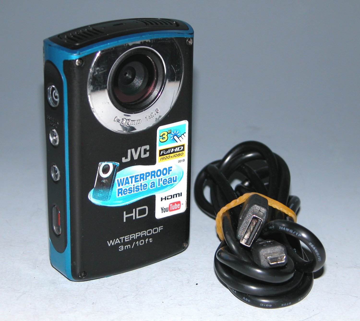 JVC Picsio GCWP10AU High Definition Camcorder With USB Charging Cable