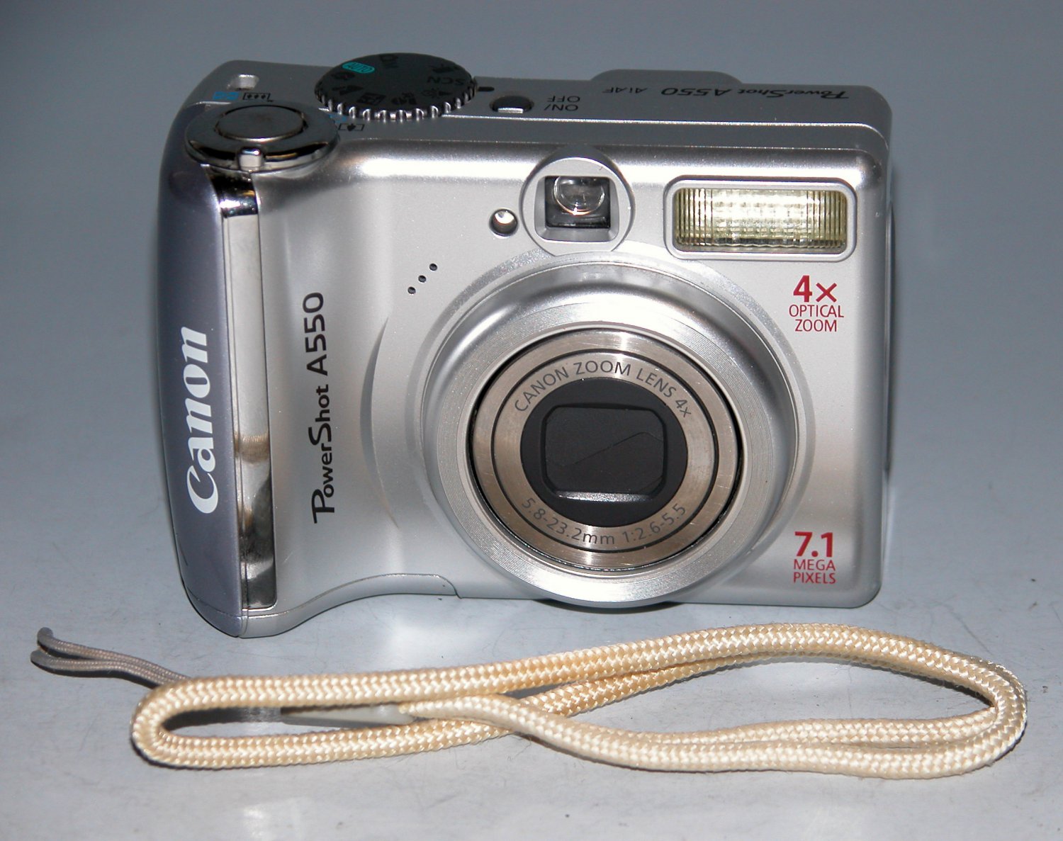 Canon PowerShot A550 7.1MP Digital Camera Silver 6715
