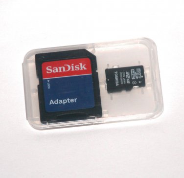 Toshiba MicroSD 32GB Class 4 SDHC Card with SanDisk Card Adapter