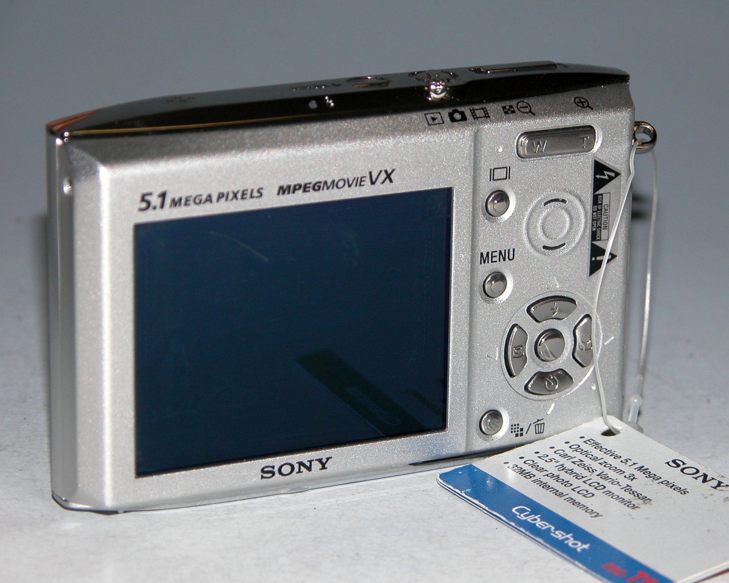 Sony Cybershot DSCT5 5.1MP Digital Camera Silver 1930