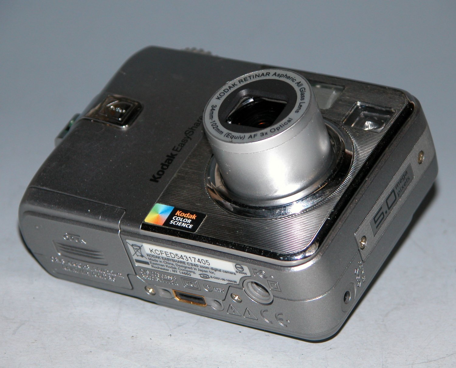 Kodak EasyShare C340 5.0MP Digital Camera - Silver #7405