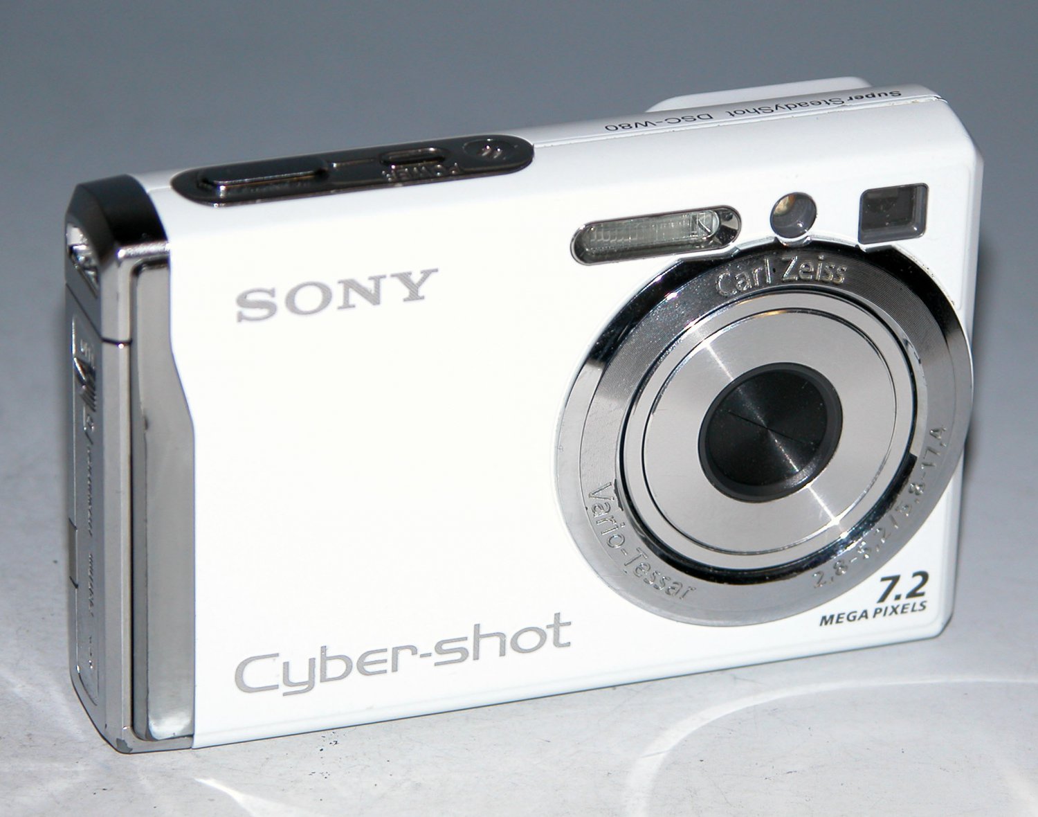 Sony Cyber-shot DSC-W80 7.2MP Digital Camera - White