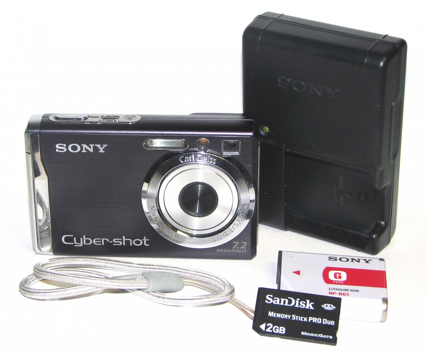 Sony Cybershot DSCW80 7.2MP Digital Camera Black 1892