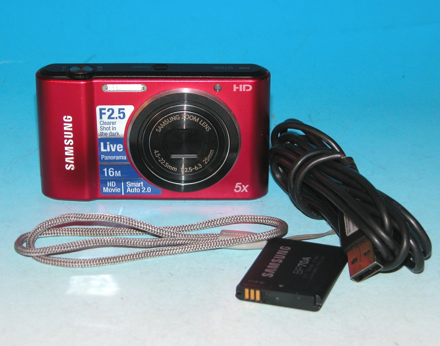 Samsung ST Series ST66 16.1MP Digital Camera Red