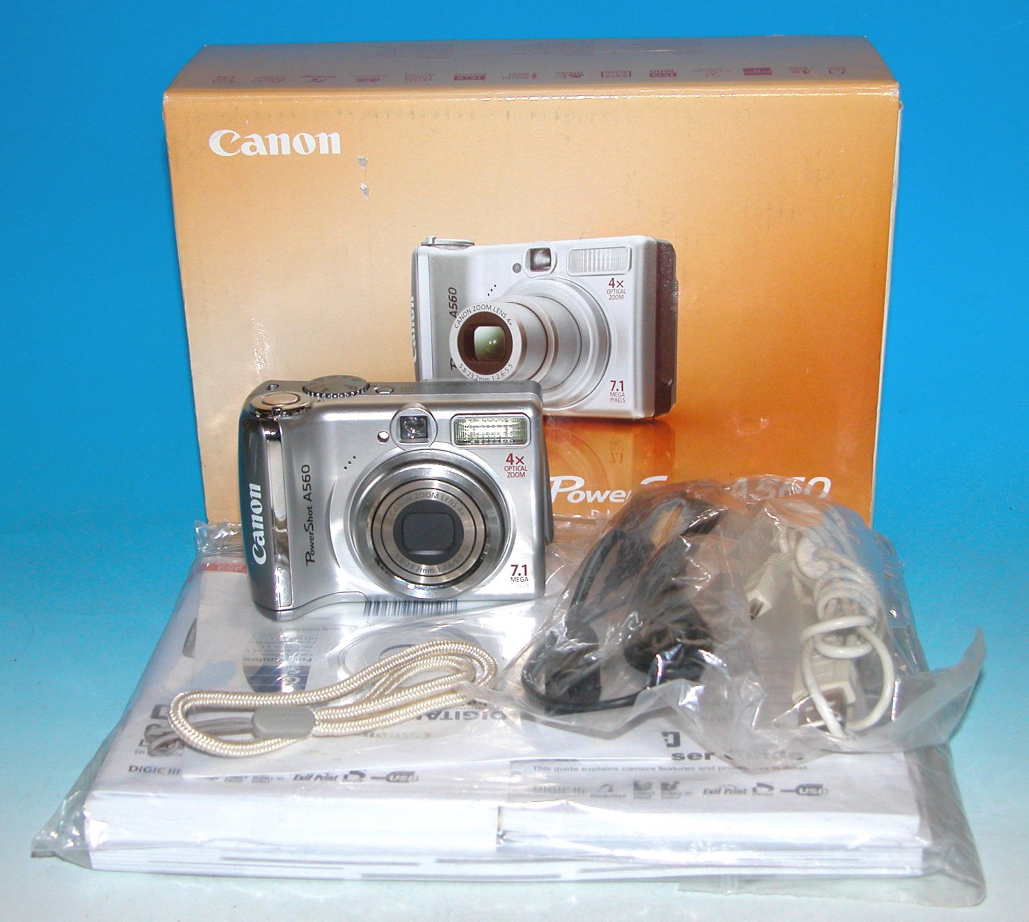 Canon PowerShot A560 7.1MP Digital Camera Silver 8344