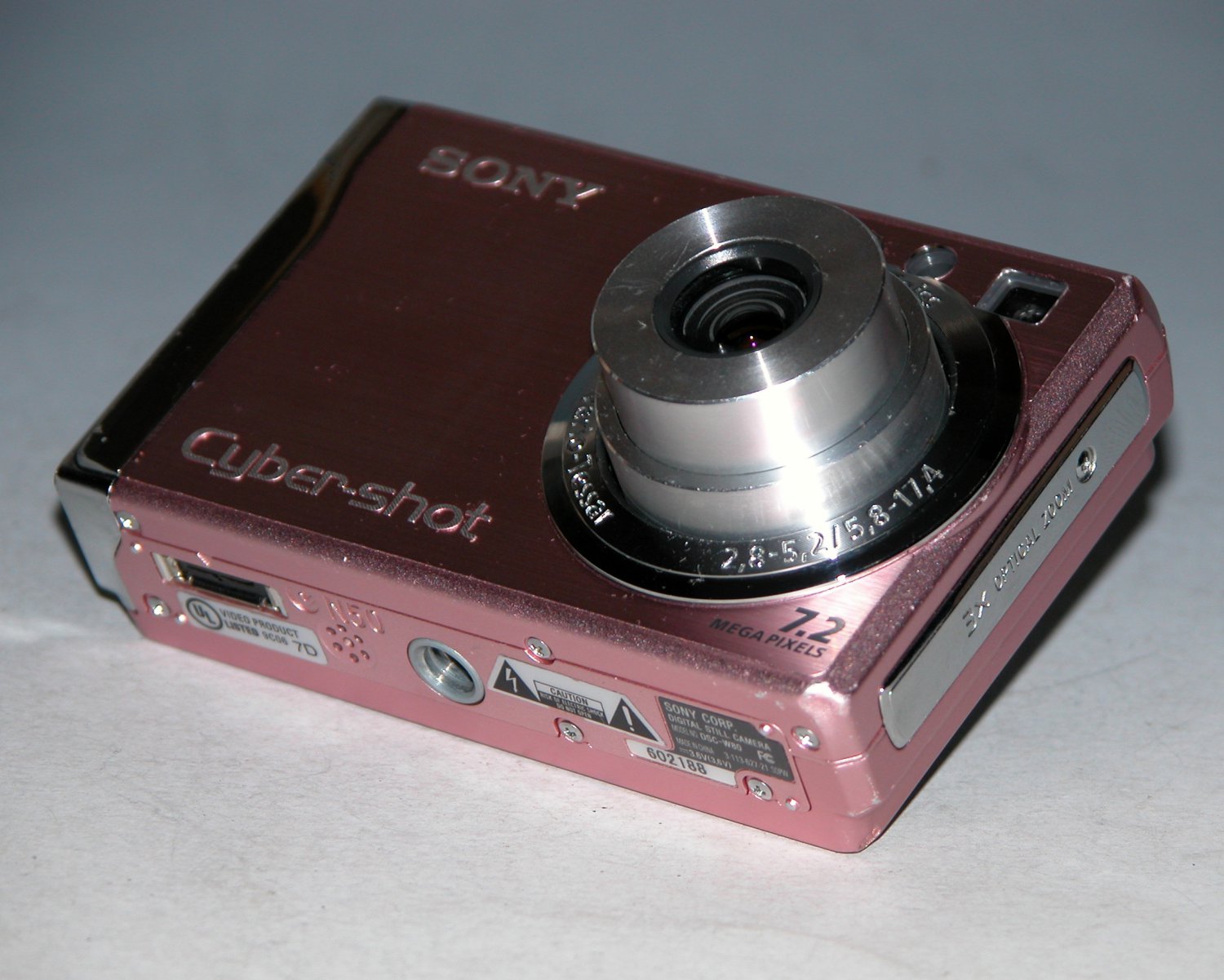 Sony Cybershot DSCW80 7.2MP Digital Camera Pink 2188