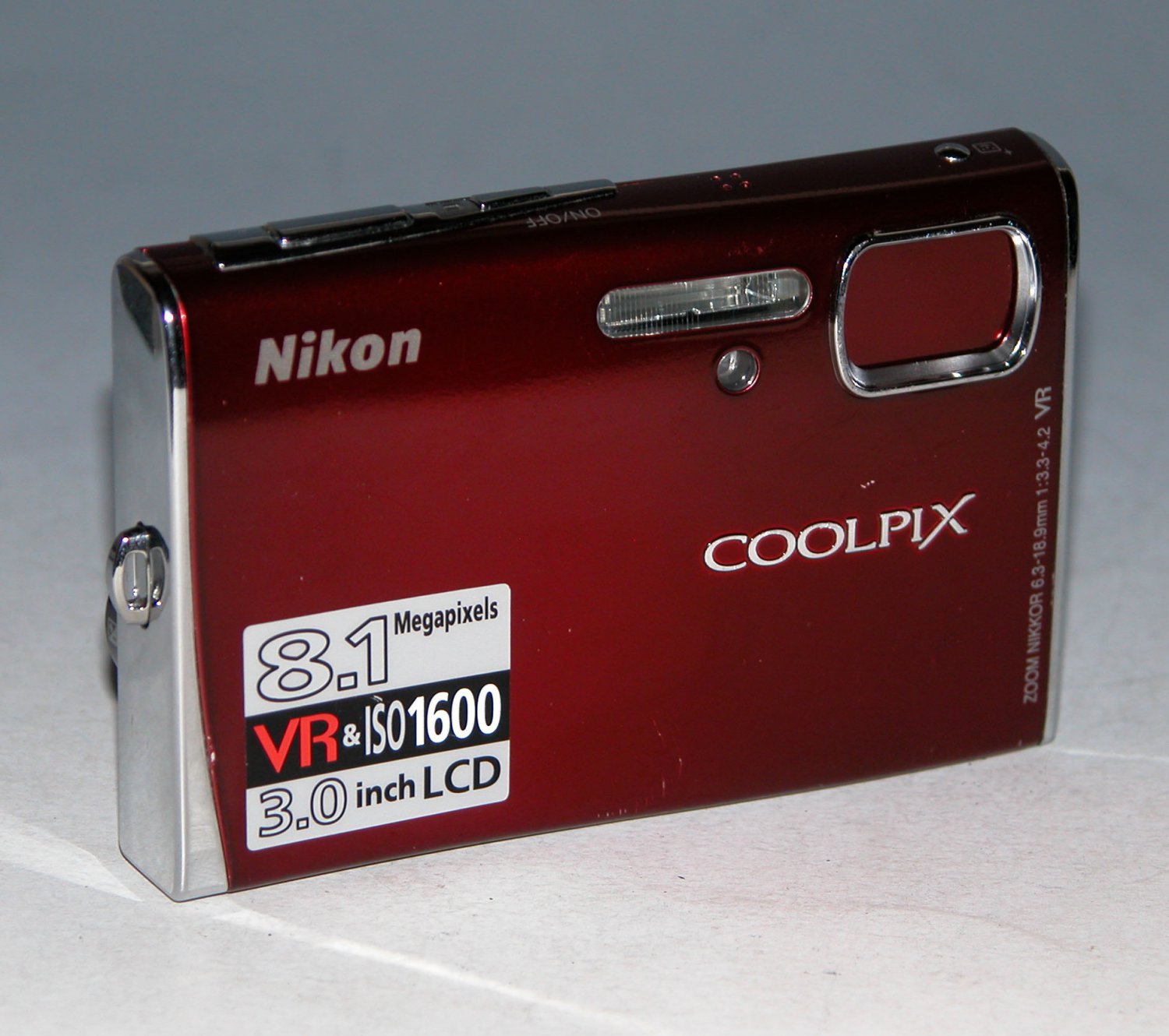 Nikon COOLPIX S51 8.1MP Digital Camera Red 3799