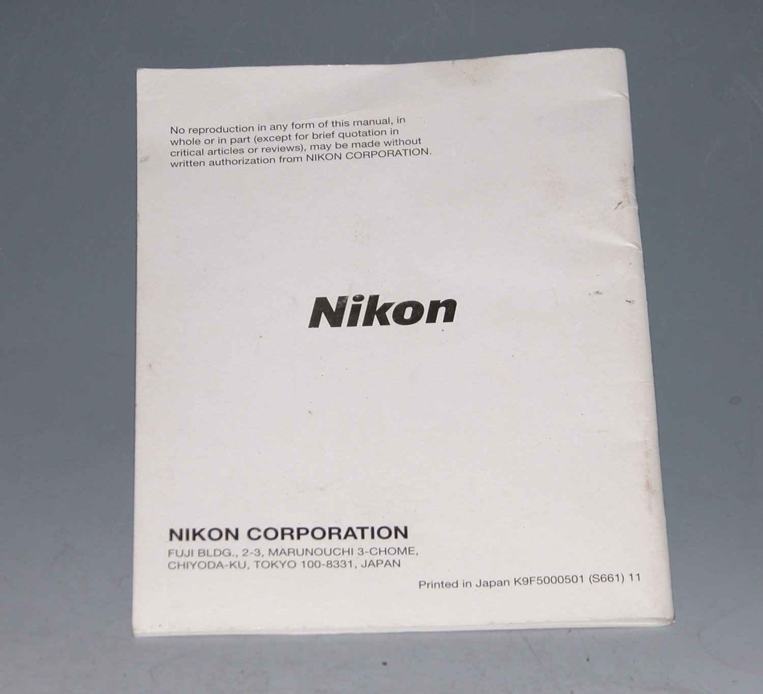 Nikon N60 Quartz Date 35mm Film Camera Instruction Manual (English)