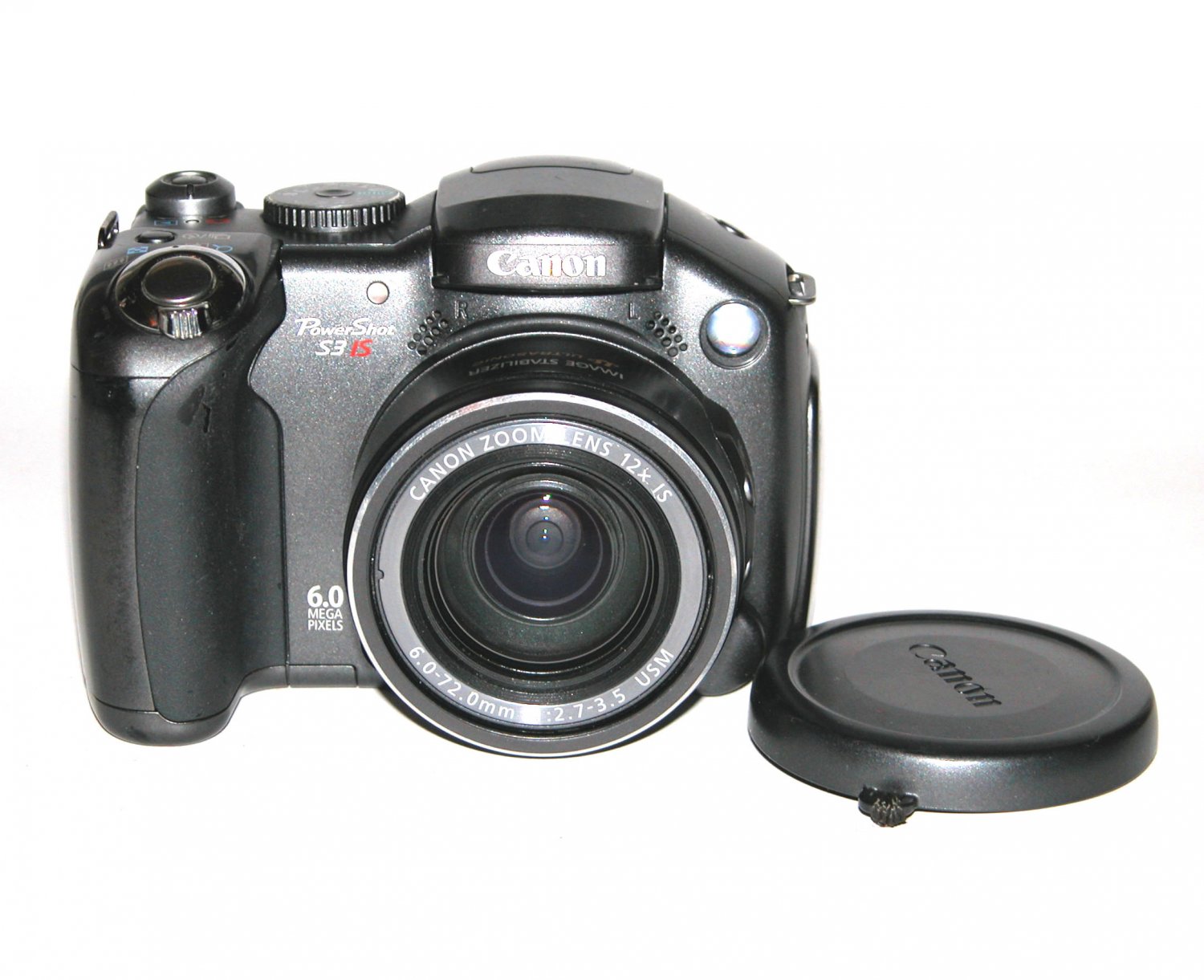 Canon PowerShot S3 IS 6.0MP Digital Camera Black 1295