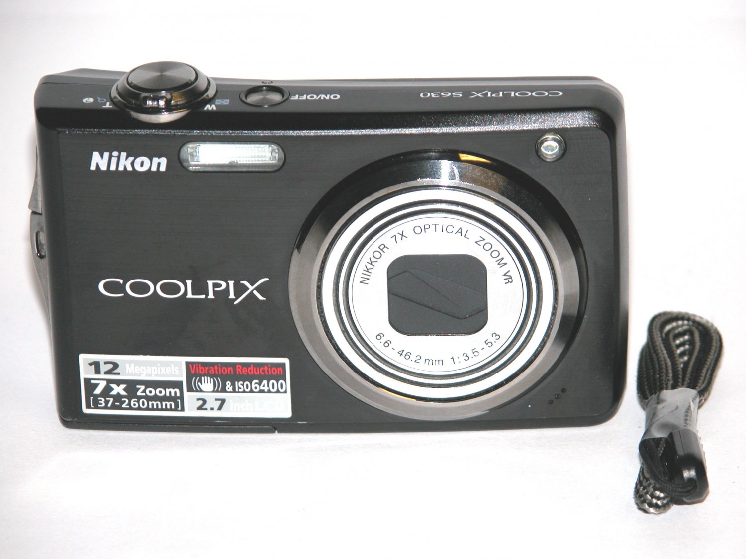 Nikon Coolpix S630 12MP Digital Camera - Black #4455