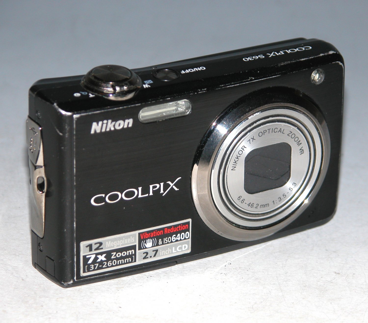 Nikon Coolpix S630 12MP Digital Camera - Black #4821