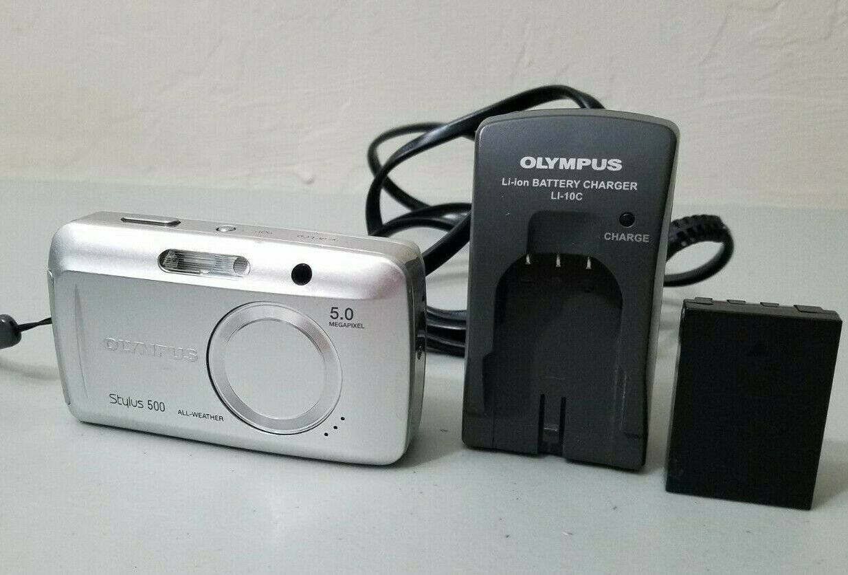 Olympus Stylus 500 5.0MP Digital Camera - Silver #6756