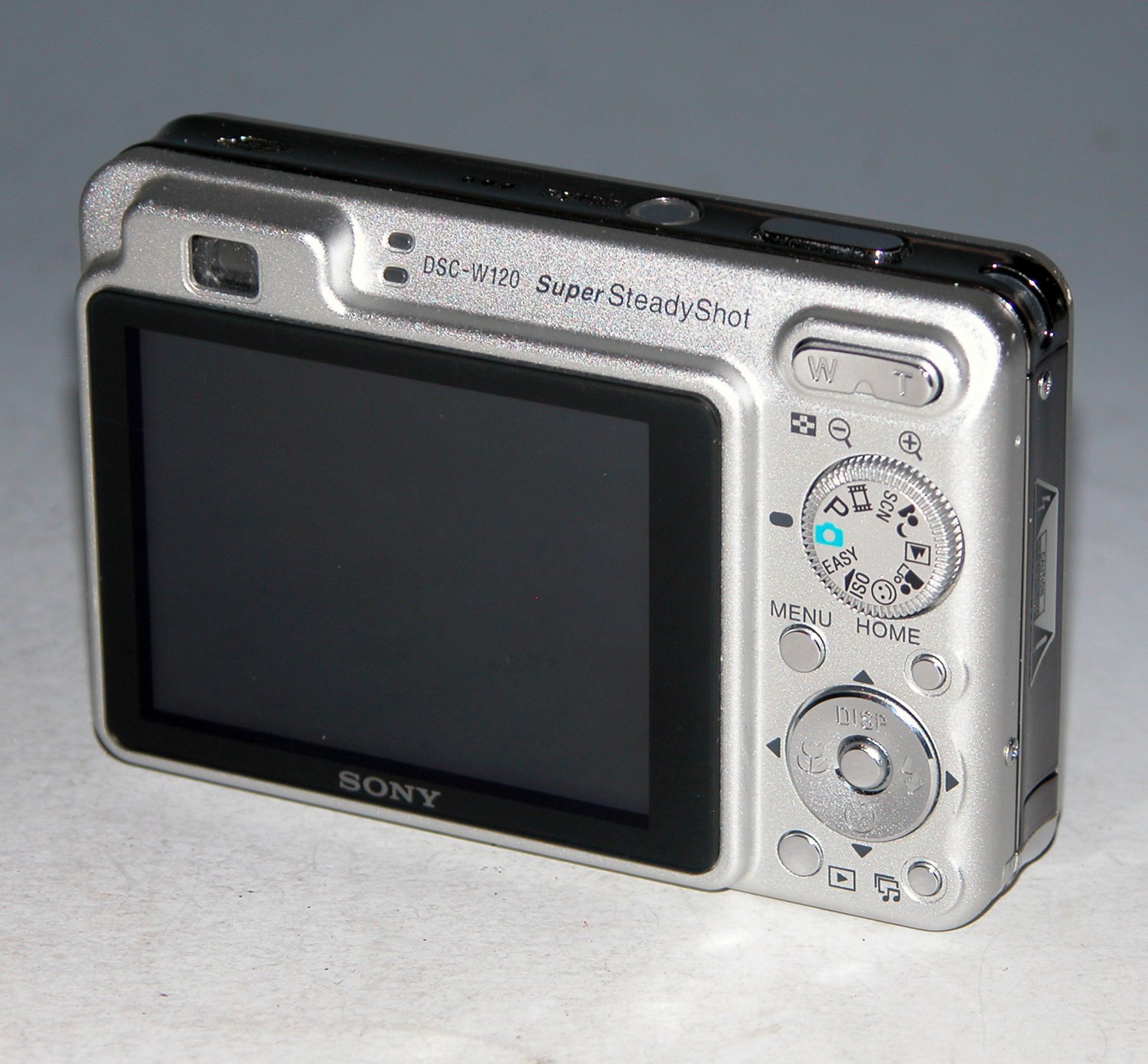 Sony Cybershot DSCW120 7.2MP Digital Camera Silver 7844