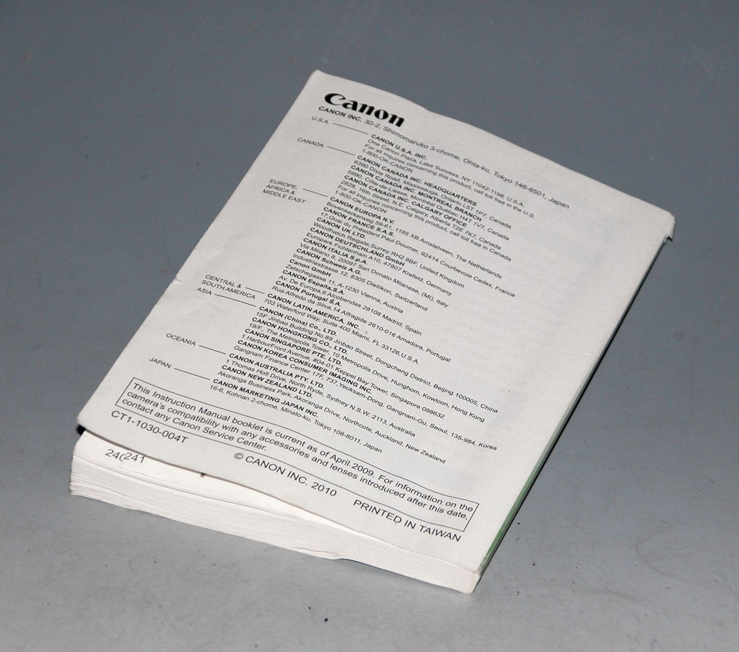 Canon Rebel T1i EOS 500D Instruction Owners Manual Book