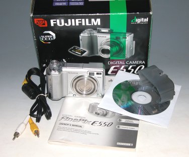 Fujifilm Finepix E Series E550 6.3MP Digital Camera - Silver #5292