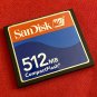 Sandisk 512MB Compact Flash CF Card (Type I)