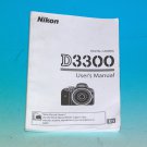 Nikon D3300 Digital Camera Original User's Manual (English)
