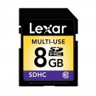 Lexar Multi-Use 8GB SDHC Flash Memory Card Class 4