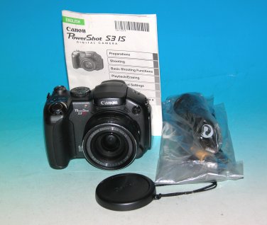Reconditioned - Canon PowerShot S3 IS 6.0MP Digital Camera - Black #8573