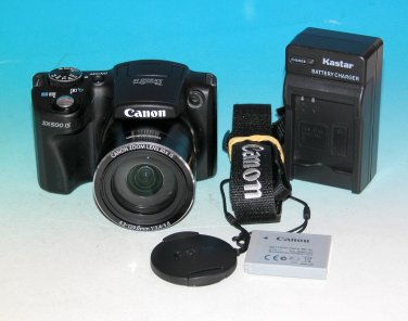 Canon Powershot SX500 IS 16MP Digital Camera #3831