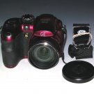 GE Power Pro X500 16MP with 15x Optical Zoom Digital Camera - Burgundy Red