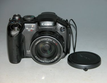 Canon PowerShot S3 IS 6.0MP Digital Camera - Black #3519