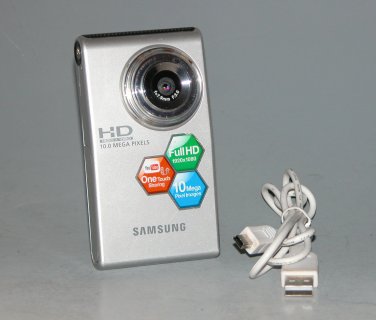 Samsung HMX-U10 Ultra-Compact Full-HD Camcorder with 10MP Still (Silver)