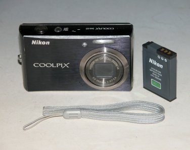 Reconditioned - Nikon Coolpix S610 10MP Digital Camera - Midnight Black #9981