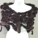 Brown Rabbit Fur Shawl
