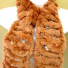 Camel Rabbit Fur Muffler Scarf 1SFB1658