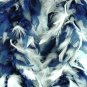 Navy Blue & White Feather BOA