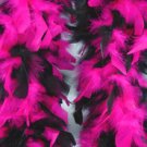 Pink And Black Feather BOA