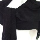 Black Chenille Feel Shawl