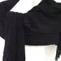Black Chenille Feel Shawl