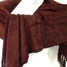 Brown Chenille Feel Shawl